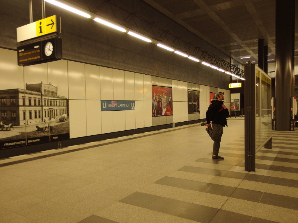 Elliott Waits for the U-Bahn. Photo by Scarlett Messenger