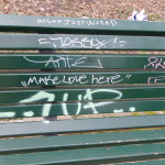 "Make Love Here" Tiergarten, Berlin. Photo by Scarlett Messenger