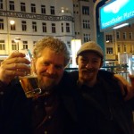 Ben and Elliott on Rosenthaler Platz, Berlin. Photo by Scarlett Messenger